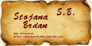Stojana Brdan vizit kartica